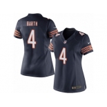 Women's Nike Chicago Bears #4 Connor Barth Limited Navy Blue Team Color NFL Jersey