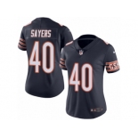 Women's Nike Chicago Bears #40 Gale Sayers Limited Navy Blue Rush NFL Jersey