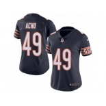 Women's Nike Chicago Bears #49 Sam Acho Limited Navy Blue Rush NFL Jersey