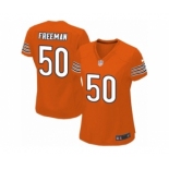 Women's Nike Chicago Bears #50 Jerrell Freeman Limited Orange Alternate NFL Jersey