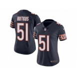 Women's Nike Chicago Bears #51 Dick Butkus Limited Navy Blue Rush NFL Jersey