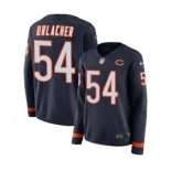 Women's Nike Chicago Bears #54 Brian Urlacher Limited Navy Blue Therma Long Sleeve NFL Jersey