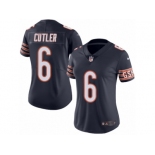 Women's Nike Chicago Bears #6 Jay Cutler Limited Navy Blue Rush NFL Jersey