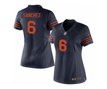 Women's Nike Chicago Bears #6 Mark Sanchez Limited Navy Blue 1940s Throwback Alternate NFL Jersey