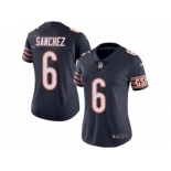 Women's Nike Chicago Bears #6 Mark Sanchez Limited Navy Blue Rush NFL Jersey