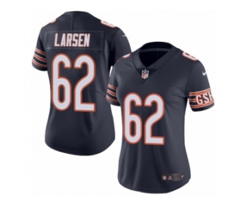 Women's Nike Chicago Bears #62 Ted Larsen Limited Navy Blue Rush NFL Jersey