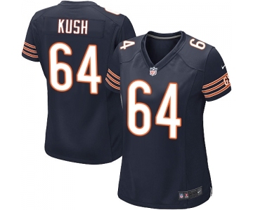 Women's Nike Chicago Bears #64 Eric Kush Game Navy Blue Team Color NFL Jersey