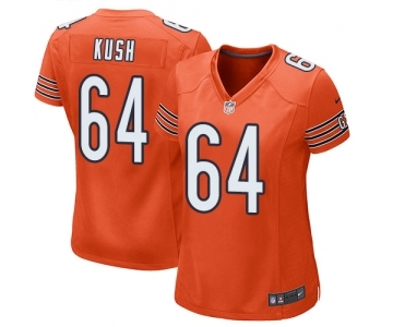 Women's Nike Chicago Bears #64 Eric Kush Game Orange Alternate NFL Jersey