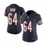 Women's Nike Chicago Bears #64 Eric Kush Navy Blue Team Color Vapor Untouchable Limited Player NFL Jersey