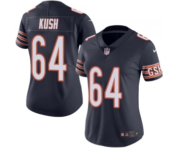 Women's Nike Chicago Bears #64 Eric Kush Navy Blue Team Color Vapor Untouchable Limited Player NFL Jersey