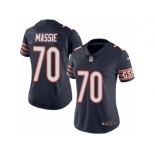 Women's Nike Chicago Bears #70 Bobby Massie Limited Navy Blue Rush NFL Jersey