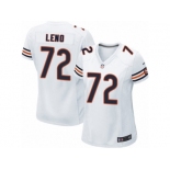 Women's Nike Chicago Bears #72 Charles Leno Limited White NFL Jersey