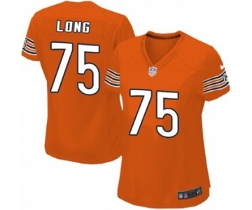 Women's Nike Chicago Bears #75 Kyle Long Orange Alternate NFL Jersey