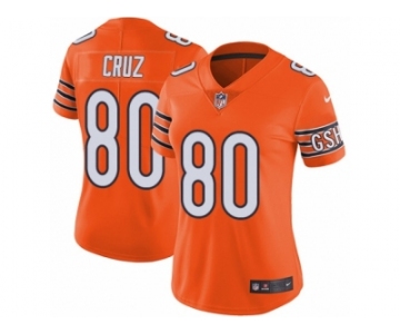 Women's Nike Chicago Bears #80 Victor Cruz Vapor Untouchable Limited Orange Rush NFL Jersey