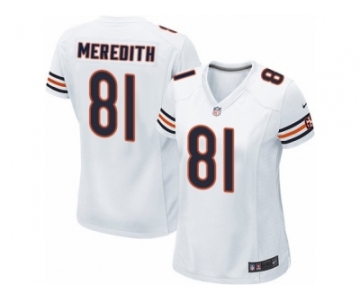 Women's Nike Chicago Bears #81 Cameron Meredith Limited White NFL Jersey