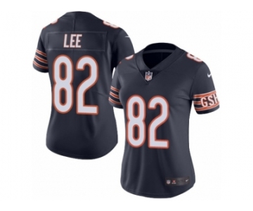 Women's Nike Chicago Bears #82 Khari Lee Limited Navy Blue Rush NFL Jersey