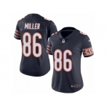 Women's Nike Chicago Bears #86 Zach Miller Limited Navy Blue Rush NFL Jersey