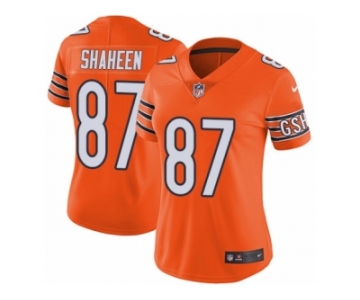 Women's Nike Chicago Bears #87 Adam Shaheen Vapor Untouchable Limited Orange Rush NFL Jersey