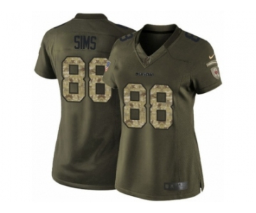 Women's Nike Chicago Bears #88 Dion Sims Limited Green Salute to Service NFL Jersey