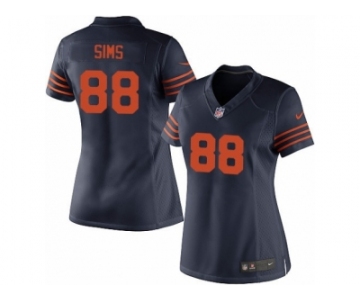 Women's Nike Chicago Bears #88 Dion Sims Limited Navy Blue 1940s Throwback Alternate NFL Jersey