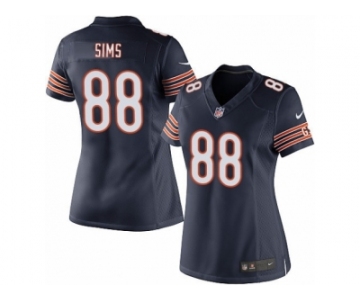 Women's Nike Chicago Bears #88 Dion Sims Limited Navy Blue Team Color NFL Jersey