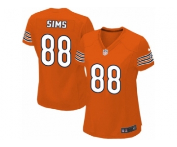 Women's Nike Chicago Bears #88 Dion Sims Limited Orange Alternate NFL Jersey