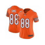 Women's Nike Chicago Bears #88 Dion Sims Vapor Untouchable Limited Orange Rush NFL Jersey