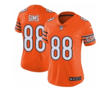 Women's Nike Chicago Bears #88 Dion Sims Vapor Untouchable Limited Orange Rush NFL Jersey