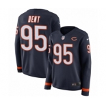 Women's Nike Chicago Bears #95 Richard Dent Limited Navy Blue Therma Long Sleeve NFL Jersey