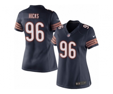 Women's Nike Chicago Bears #96 Akiem Hicks Limited Navy Blue Team Color NFL Jersey