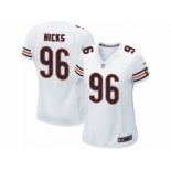 Women's Nike Chicago Bears #96 Akiem Hicks Limited White NFL Jersey