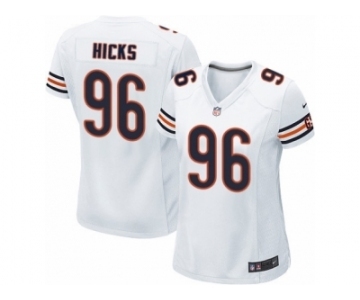 Women's Nike Chicago Bears #96 Akiem Hicks Limited White NFL Jersey