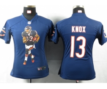 nike women nfl jerseys chicago bears #13 johnny knox blue[portrait fashion]