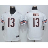 nike women nfl jerseys chicago bears #13 white white[nike limited][white]