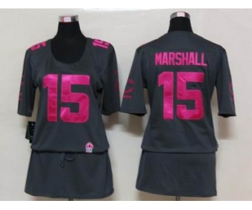 nike women nfl jerseys chicago bears #15 marshall dk.grey[breast cancer awareness]