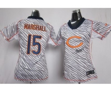 nike women nfl jerseys chicago bears #15 marshall [fem fan zebra]