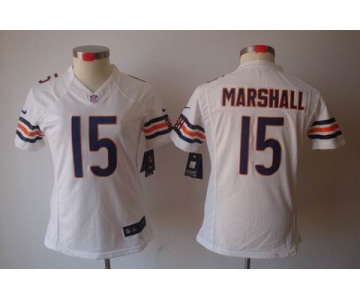 nike women nfl jerseys chicago bears #15 marshall white[nike limited]