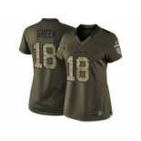 nike women nfl jerseys chicago bears #18 a.j. green army green[nike Limited Salute To Service]