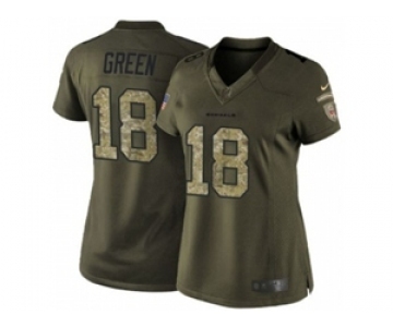 nike women nfl jerseys chicago bears #18 a.j. green army green[nike Limited Salute To Service]