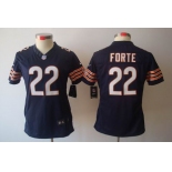 nike women nfl jerseys chicago bears #22 matt forte blue[nike limited]