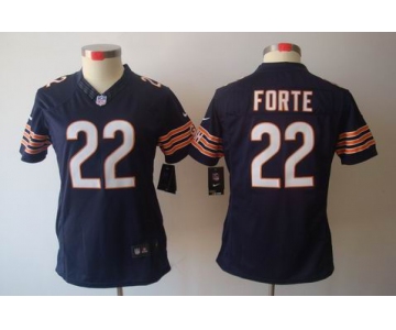 nike women nfl jerseys chicago bears #22 matt forte blue[nike limited]