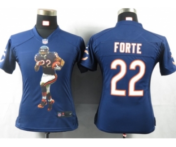 nike women nfl jerseys chicago bears #22 matt forte blue[portrait fashion]