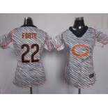 nike women nfl jerseys chicago bears #22 matt forte [fem fan zebra]