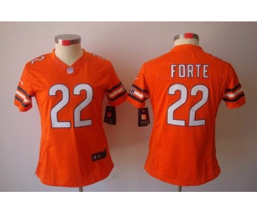 nike women nfl jerseys chicago bears #22 matt forte orange[nike limited]