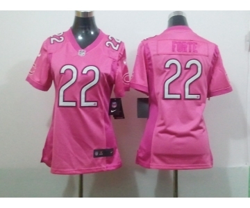 nike women nfl jerseys chicago bears #22 matt forte pink[2012 nike love]