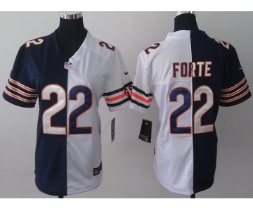 nike women nfl jerseys chicago bears #22 matt forte white-blue[nike split]