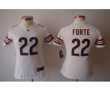 nike women nfl jerseys chicago bears #22 matt forte white[nike limited]