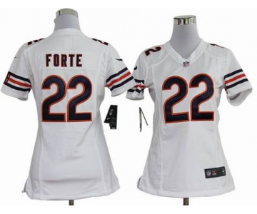 nike women nfl jerseys chicago bears #22 matt forte white[nike]