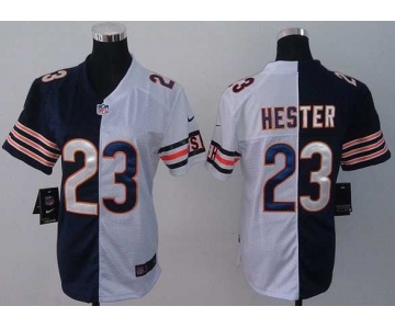 nike women nfl jerseys chicago bears #23 hester white-blue[nike split]