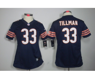 nike women nfl jerseys chicago bears #33 tillman blue[nike]